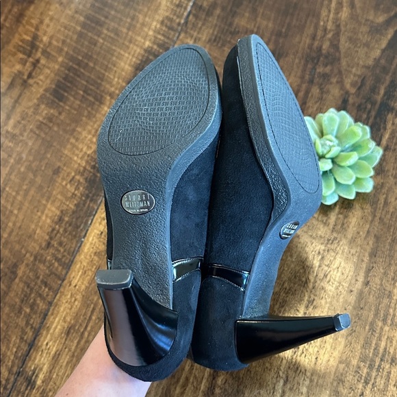 Stuart Weitzman | Black Suede Heeled Slip On Ankle Bootie, Size 7.5, NWOB - Picture 6 of 7